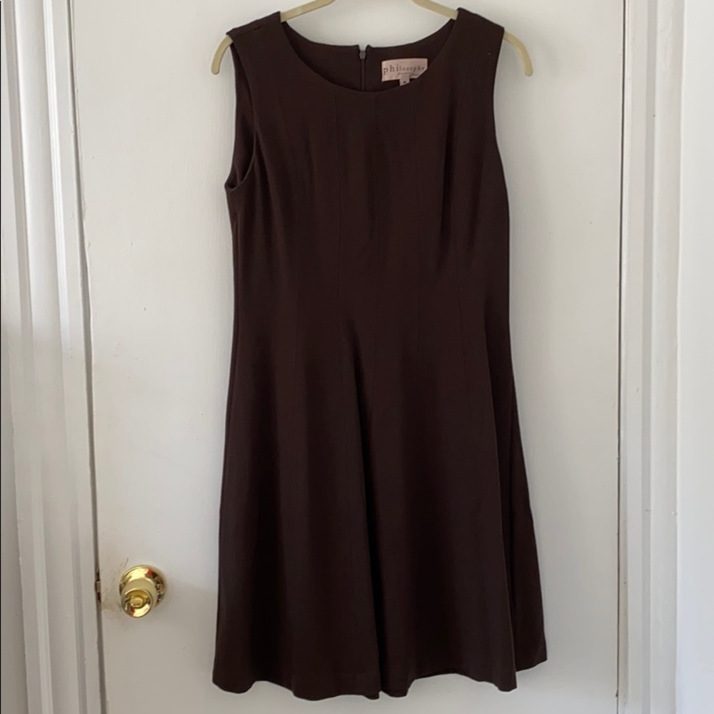 Brown Philosophy work dress